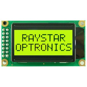 Alfanumerický LCD displej Raystar RC0802A-FHY-ESV