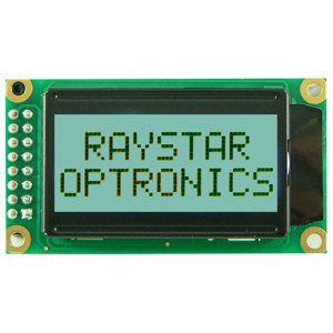 Alfanumerický LCD displej Raystar RC0802A-GHW-ESV
