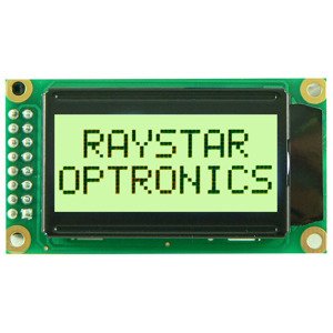 Alfanumerický LCD displej Raystar RC0802A-YHW-ESV