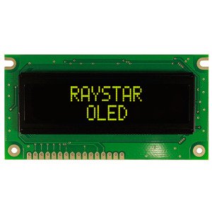 Alfanumerický OLED displej Raystar REC001602EYPP5N00000