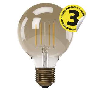 LED žárovka Vintage G95 4W/360° teplá bílá E27/230V Emos Z74304