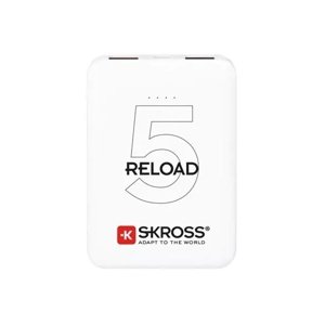 SKROSS Powerbank SKROSS Reload 5, 5000mAh, 2x 2A výstup, microUSB kabel, bílý