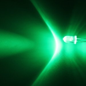 LED 5mm zelená 22000mcd/13° čirá Hebei 510PG2C