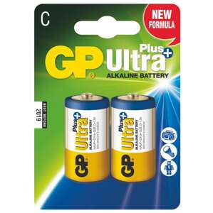Alkalická baterie GP Ultra Plus LR14 (C), 2 ks v blistru