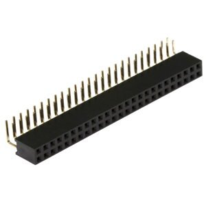 Dutinková lišta dvouřadá 2x25 pinů RM2.54mm pozlacená úhlová 90° Xinya 114-A-D R 50G