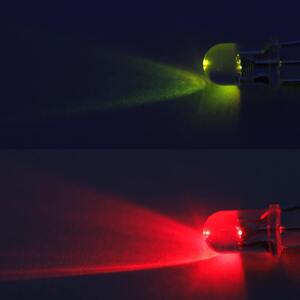 LED 5mm červeno-zelená 1120/750mcd/30° čirá spol. katoda Optosupply OSRGHC5B31A