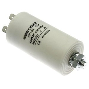Rozběhový kondenzátor CBB60E 16uF/450V ±5% Faston 6.3mm SR PASSIVES CBB60E-16/450