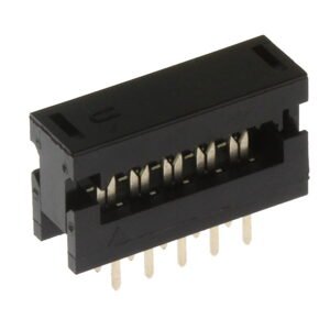 Konektor IDC pro ploché kabely 10 pinů (2x5) RM2.54mm samořezný do DPS přímý Xinya 123-10 G K