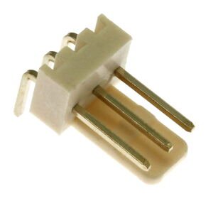 Konektor se zámkem 3 piny (1x3) do DPS RM2.54mm úhlový 90° pozlacený Xinya 137-03 R G