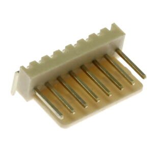 Konektor se zámkem 8 pinů (1x8) do DPS RM2.54mm úhlový 90° pozlacený Xinya 137-08 R G