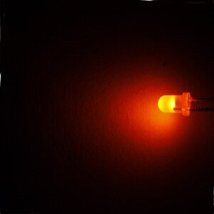LED 3mm oranžová 550mcd/30° difúzní Optosupply OSO5JA3134A-IJ