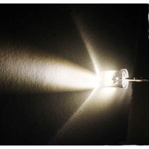 LED 5mm teplá bílá 42000mcd/15° čirá Optosupply OSM54L5111P