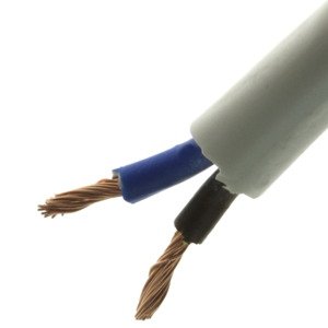 Flexibilní kabel dvojinka CYLY 2x0.5mm bílý H03VV-F 300V