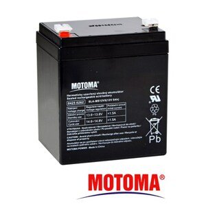 MOTOMA Baterie olověná 12V / 5Ah bezúdržbový akumulátor