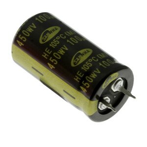 Elektrolytický kondenzátor Snap-in E 100uF/450V 22x40 RM10 105°C Samwha HE2W107M22040HA