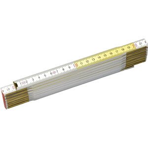 STANLEY 0-35-458 dřevěný skládací metr žluto-bílý