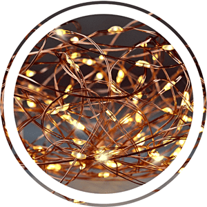 SOLIGHT 1V54-WW vánoční řetěz měděný, 100x mini LED, 10m, 3 x AA, teplé světlo