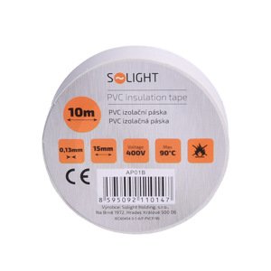 SOLIGHT AP01B izolační páska, 15mm x 0,13mm x 10m, bílá