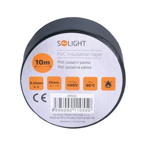 SOLIGHT AP05C izolační páska, 25mm x 0,13mm x 10m, černá