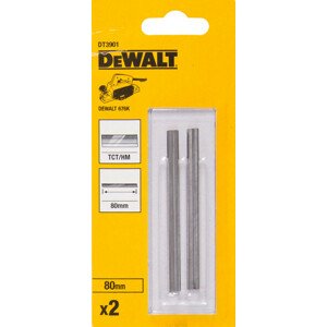 DeWALT DT3901 hoblovací nože, tvrdokov, 80 mm, pro DW676
