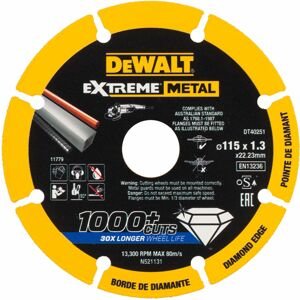 DeWALT DT40251 115x22,23mm diamantový kotouč na kov Extreme Metal