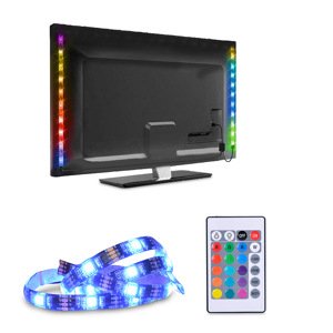 SOLIGHT WM504 LED RGB pásek pro TV, 2x 50cm, USB, vypínač, dálkový ovladač