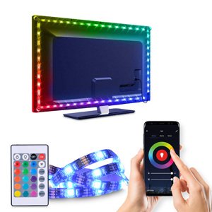 SOLIGHT WM58 LED WIFI smart RGB pásek pro TV, 4x50cm, USB