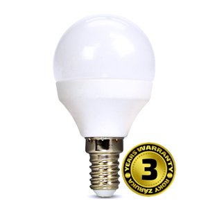 SOLIGHT WZ417-1 LED žárovka, miniglobe, 6W, E14, 4000K, 510lm, bílé provedení